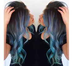 For girls with naturally curly hair, the hair care regimen is completely different. Blue Hair Coloured Hair And Colourful Hair Image 2949577 On Favim Com