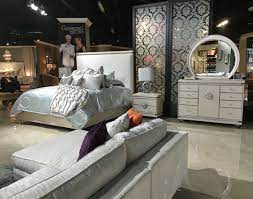 Glimmering Heights Upholstered Bed By Aico Aico Bedroom Furniture
