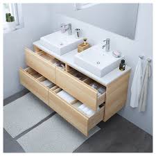 Godmorgon Sink Cabinet With 4 Drawers White Stained Oak Effect Ikea Ikea Godmorgon Sink Cabinet Trendy Bathroom