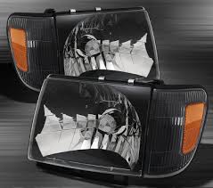The red clear housing gives your truck a stock housing look and match with all exterior colors. Toyota Tacoma 1997 2000 Black Euro Headlights And Corner Lights A103vur7102 Topgearautosport