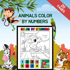 Download your free color by number ocean animals here! Animals Color By Numbers Animals Coloring Pages By Tankay Classroom