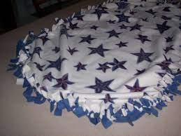 Insert your needle in the next spot. How To Make A Tied Fleece Blanket 10 Steps With Pictures Instructables