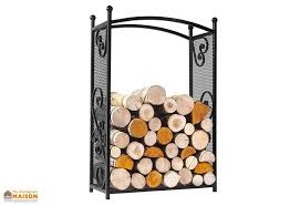 Porte Buches En Acier Avec Ornements Et Grilles Laterales Range Buche Acier Porte Buche