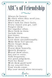 The Abcs Of Friendship Poem Famlii Real Friendship Quotes Best Friend Poems Friendship Day Poems