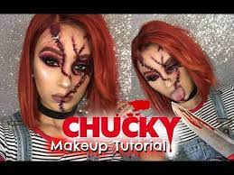 Female Chucky Halloween Makeup Tutorial Youtube Chucky Halloween Chucky Makeup Chucky Halloween Costume