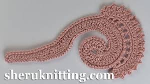 Spiral Freeform Irish Crochet Motif Chart 196