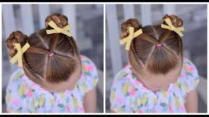 Kids these days are already so stylish. Cute Hair Tutorial Side Lace Braids Into Braided Buns Youtube