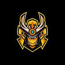 Logo Ikon Ikon Berkedut Ikon Templat Ikon Oren Ilustrasi Vektor Maskot Simbol Samurai Logo Reka Bentuk Grafik Wat Desain Logo Game Ilustrasi Vektor Desain Logo