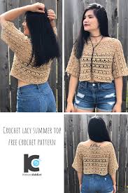 Crochet Lacy Summer Top Free Pattern For Us Women S Sizes Xs Xxl Knit Top Patterns Crochet Summer Tops Crochet Top Pattern