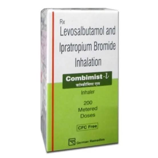 Combimist-L CFC Free Inhaler | Levosalbutamol, Ipratropium | Combivent