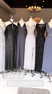Black And Silver Combination Gown Steel Blue Black Bridal Silver Dusty Blue Mix Match Bridesmaids Dresses Mix Match Bridesmaids Dresses Black Bridesmaid Dresses Blue And Silver Dress