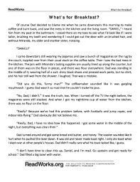 The solution to reading comprehension. Readworks What S For Breakfast Answers Fill Out And Sign Printable Pdf Template Signnow