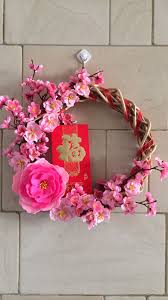 Chinese New Year Wreath 2019 Chinese New Year Flower Chinese New Year Decorations Chinese New Year Crafts
