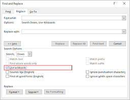 It's not a perfect solution but might match the requirements. Using Wildcards Microsoft Word 365