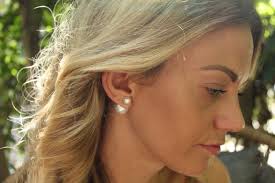 20% off Sale PEARL Double Ball Stud Earrings Minimalist Chic Double Sided  Front Back Earrings