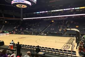 Bridgestone Arena Section 117 Basketball Seating