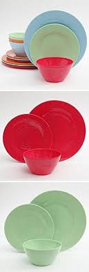 Melamine resin utensils and bowls are not microwave safe. Melamine Sets Of Dishes Gibson Home 12 Piece Brist Melamine Dinnerware Set Of 4 Assorted Melamin Melamine Dinnerware Sets Melamine Plates Plastic Plates