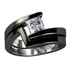 Etoile Companion Titanium Ring Black Rings Titanium Rings Women Rings