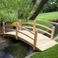 8 Ft Freestanding Landscape Garden Bridge In Unfinished Fir Wood Backyard Bridges Garden Bridge Design Garden Bridge