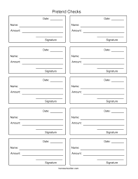 Printable Pretend Checks In 2020 Writing Worksheets Printable Checks Financial Plan Template