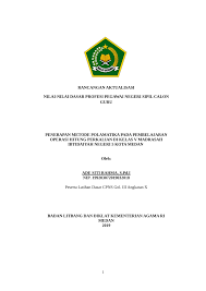 Informasi yang diunggah lewat situs resmi kementerian atr/bpn ini menegaskan, pelamar yang dinyatakan lulus seleksi penerimaan cpns akan. Pdf Rancangan Aktualisasi