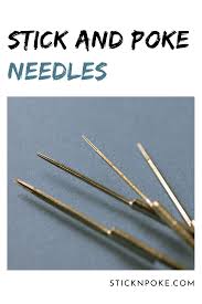 The dental floss is then rolled around the needle to create an ink container. Stick And Poke Needles Stick And Poke Tattoos Stick And Poke Stick Poking