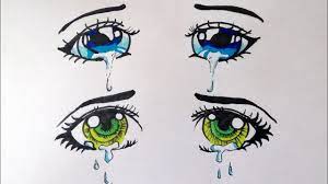 Next, draw a small circle near the top right part of the oval so it looks like light is reflecting off of the eye. How To Draw Crying Anime Eyes Youtube