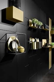 Modulares Wandregal Kuche Schwarz Messing Kombinieren Ideas Wohnzimmerwand Wandregal Wandregal Metall
