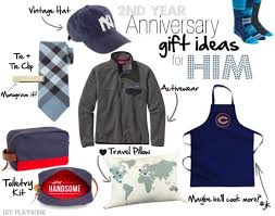 They say a gift is worth a thousand words and in the case of wedding anniversaries, a cheap card just won't do. 2nd Wedding Anniversary Gift Ideas For Him Her The Diy Playbolk