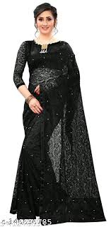 Buy Black Net Sarees Online at Lowest Prices