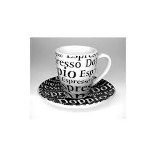 The konitz coffee collage espresso cup and saucer are made of porcelain. Koenitz 4pc Coffee Bar No 2 Espressoset Doppio Writing