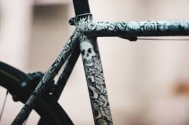 Hand Drawn Handmade Spoon Customs At B1866 Cycle Exif Custom Bikes Bicycle Paint Job Bicycle Painting