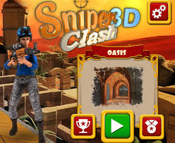 Sniper Clash 3d Is Shooting Game In The Clash 3d Series In This Game You Control A Character With A Deadly Sniper Your Mission Sniper Sniper Games The Clash