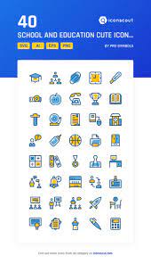 Download School And Education Cute Icons 2 Icon Pack Available In Svg Png Icon Fonts Icon Cute Icons Icon Pack