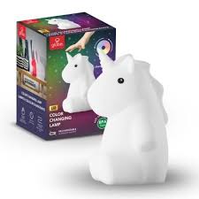 Globe Electric Rylie Unicorn Multicolor Changing Integrated Led Rechargeable Silicone Night Light Lamp White 13101 The Home Depot Cute Night Lights Animal Night Light Dinosaur Light
