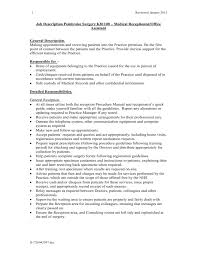 Read our report on diversity, eq. Job Description Medical Receptionist Office Assistant