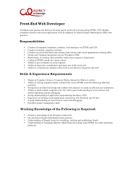 A degree and a portfolio showcasing digital work as a designer may. Entry Level Front End Web Developer Job Description