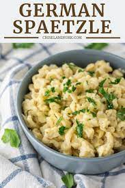 Homemade German Spaetzle Recipe Chisel Fork Recipe German Spaetzle Spatzle Side Dishes Easy