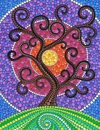 Podríamos separar dos tipos de puntillismo a la hora de iniciarnos. Image Result For Arbol De La Vida Dibujo Pintura De Mandala Pintura De Puntos Mandala Art