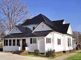 Burgundy, burnished slate, blue, black, brite red, regal blue, charcoal, gray, green, light stone, red, tan, white, brown, clay, ivory and copper penny. 404 Not Found Residential Metal Roofing Black Metal Roof House Exterior