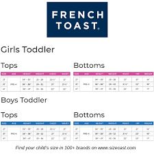 french toast size chart baby clothes size chart baby