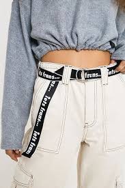 Iets Frans Tipped Logo Stripe D Ring Belt D Ring Belt Clothes Belts For Women