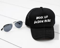 Download Black Foam Trucker Hat Mockup Mock Up Baseball Hat Blank Etsy
