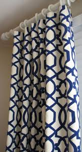 Navy Moroccan Curtains Pair Of Decorative Designer Custom Curtains Drapes Navy On Cream Curtains Drapes Curtains Custom Curtains