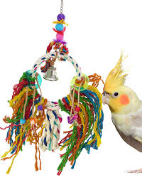 1758 Small Fuzz Rope Ring Bonka Bird Toys Bird Toys Pet Birds