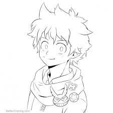 Little might deku coloring page by jessketch0 on deviantart. My Hero Academia Coloring Pages