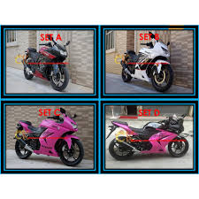 Mengenal kawasaki ninja 250 new se abs 2017, harga dan upgrade terbaru. 3 Kawasaki Ninja 250 08 12 Years Cover Set Fairing Including Tank Cover Shopee Malaysia