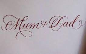 Aspiring children's writer and amateur artist. Calligraphy Mum And Dad Mum And Dad Tattoos Matching Sister Tattoos Tattoo Lettering