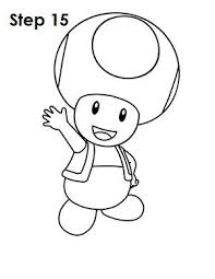 How To Draw Toad Nintendo Cartoon Artwork Pumpkin Stencil Toad