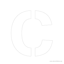 Uppercase 6 inch stencils to print. 6 Inch Stencil Letter C Letter Stencils Small Alphabet Letters Letters